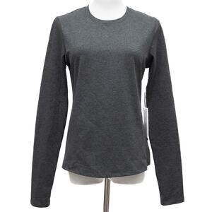 Johnny Was Calme Heather Gray Ease Space Dye Long Sleeve T-Shirt Size Medium